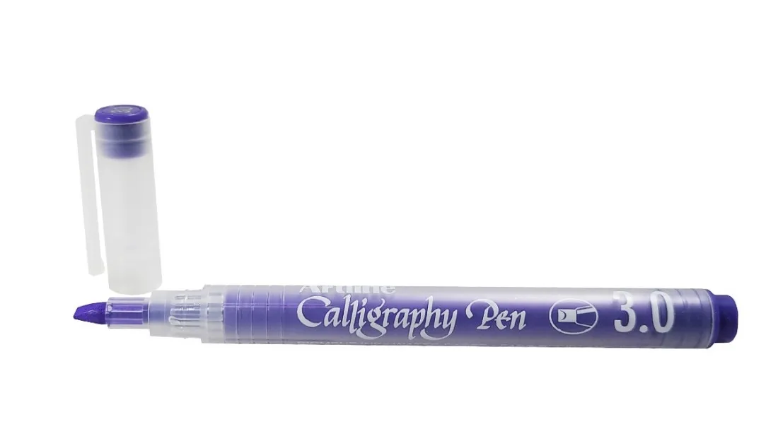 Artline Calligraphy Pen Purple Ink Pen Tip Size 3.0 mm Pack of 1